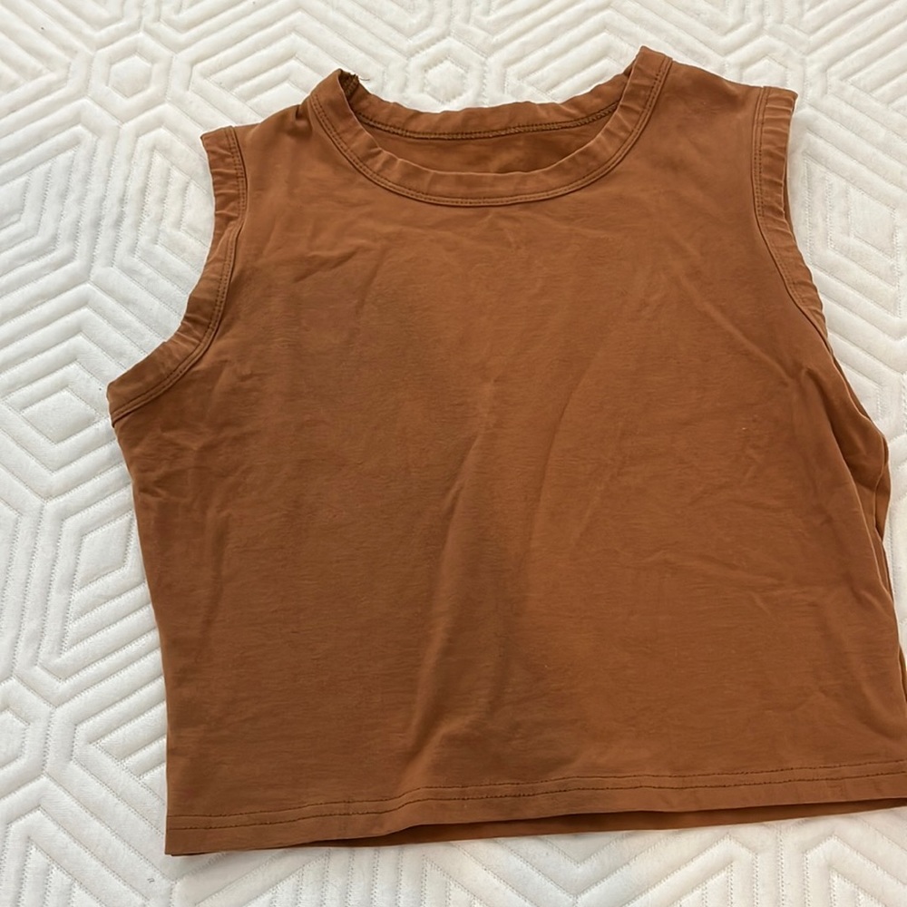 Brown crop top